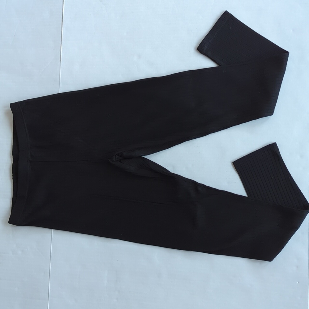 Shein Ribbed Leggings SMALL Black